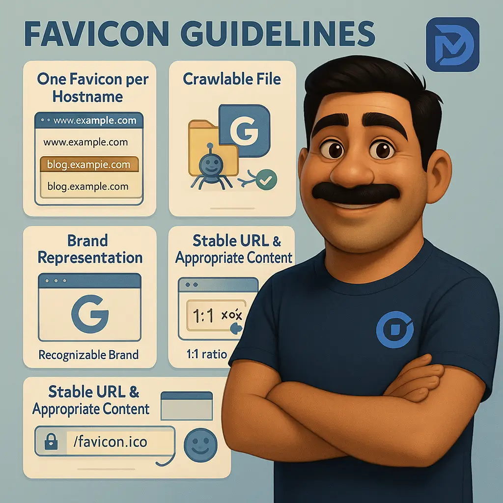 دستورالعمل گوگل برای نمایش فاوآیکون در نتایج جستجو