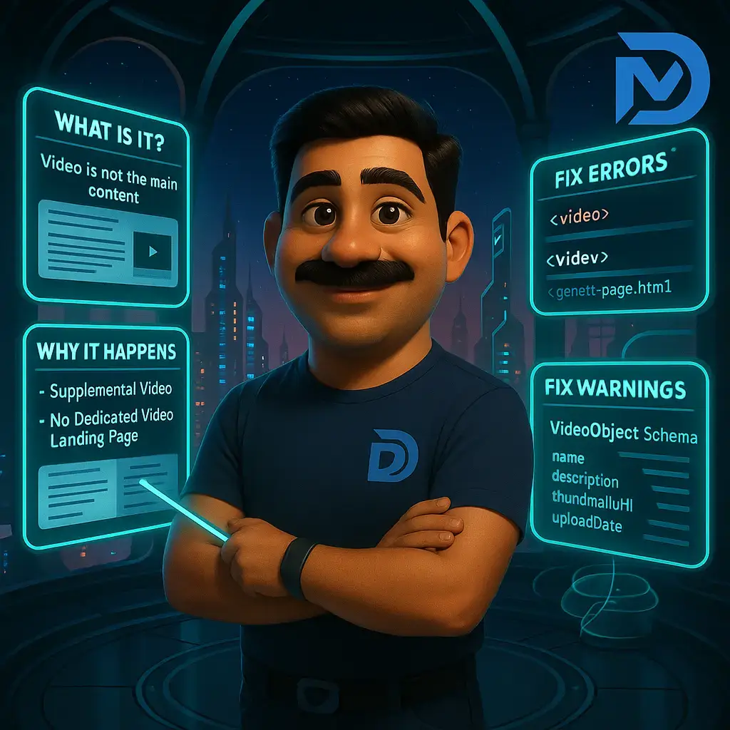 خطای Video is not the main content of the page: ویدیو محتوای اصلی صفحه نیست
