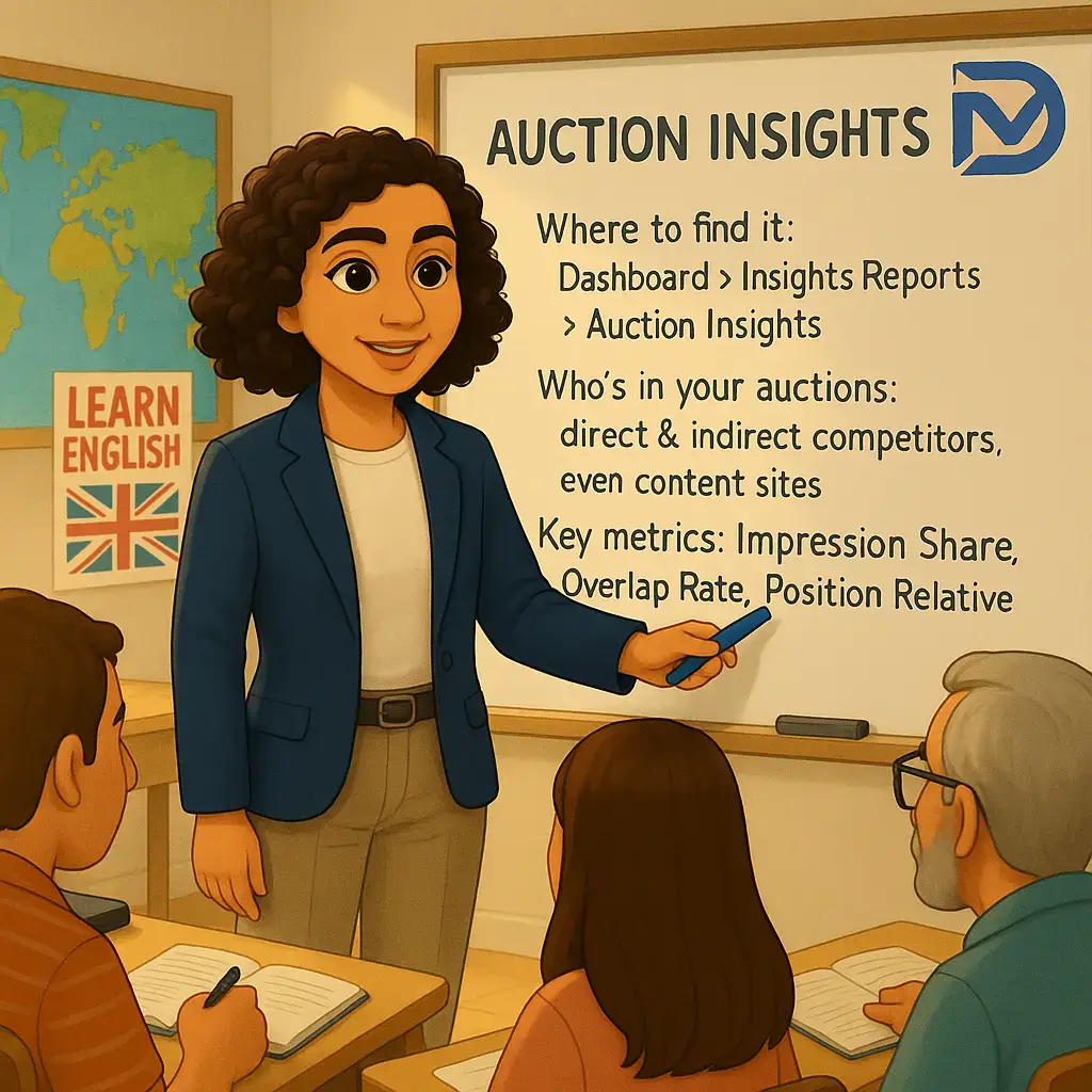 معرفی گزارش Auction Insights و نقش آن در تحلیل رقبا